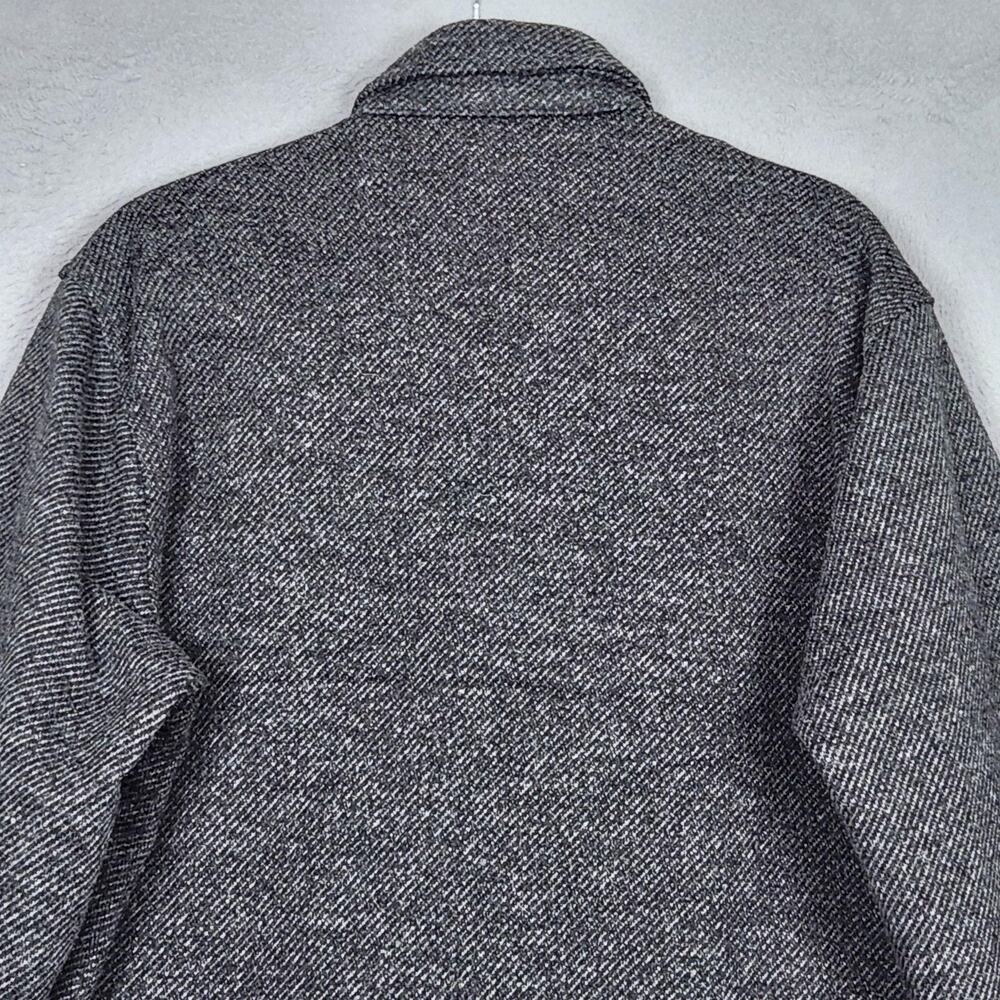 Banana Republic Shirt Jacket Mens Small Gray Herringbone Button Front Lined - Picture 7 of 16
